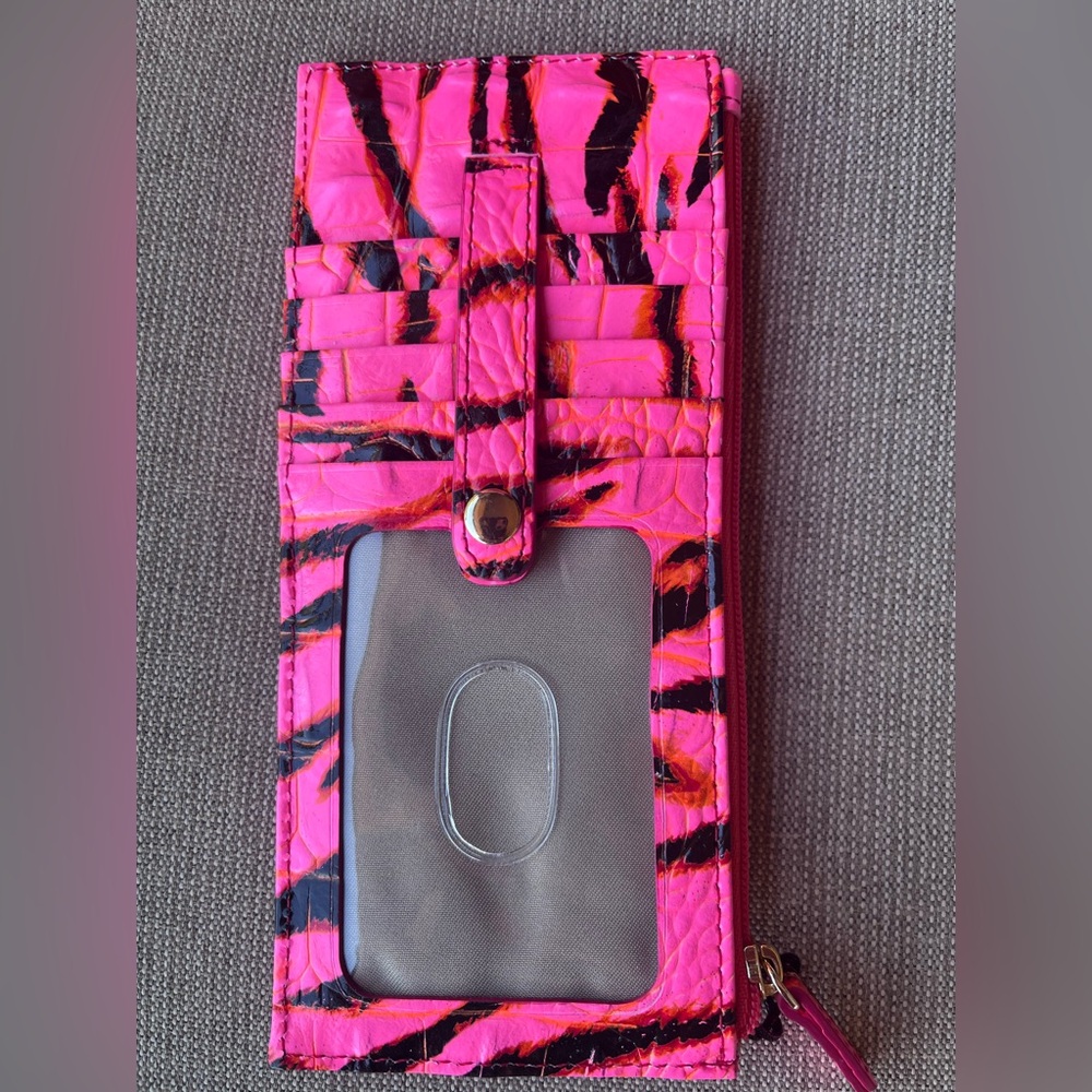 NWT Brahmin Set Katie Crossbody & Credit Card Wallet in Pink Feline - Picture 13 of 16